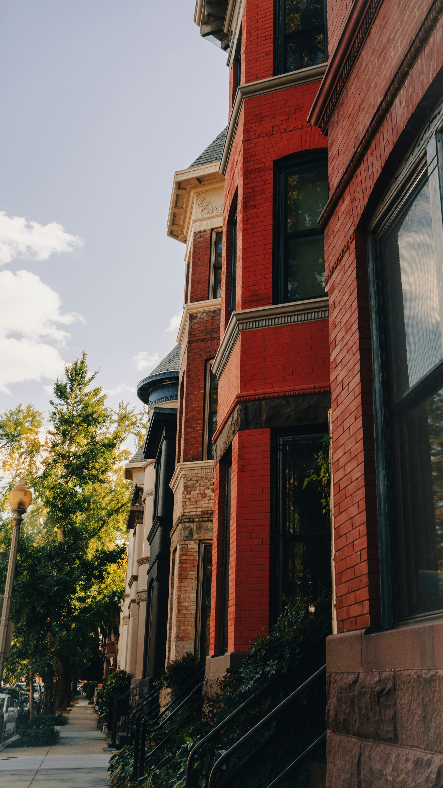 Brick rowhouses in Washington, DC